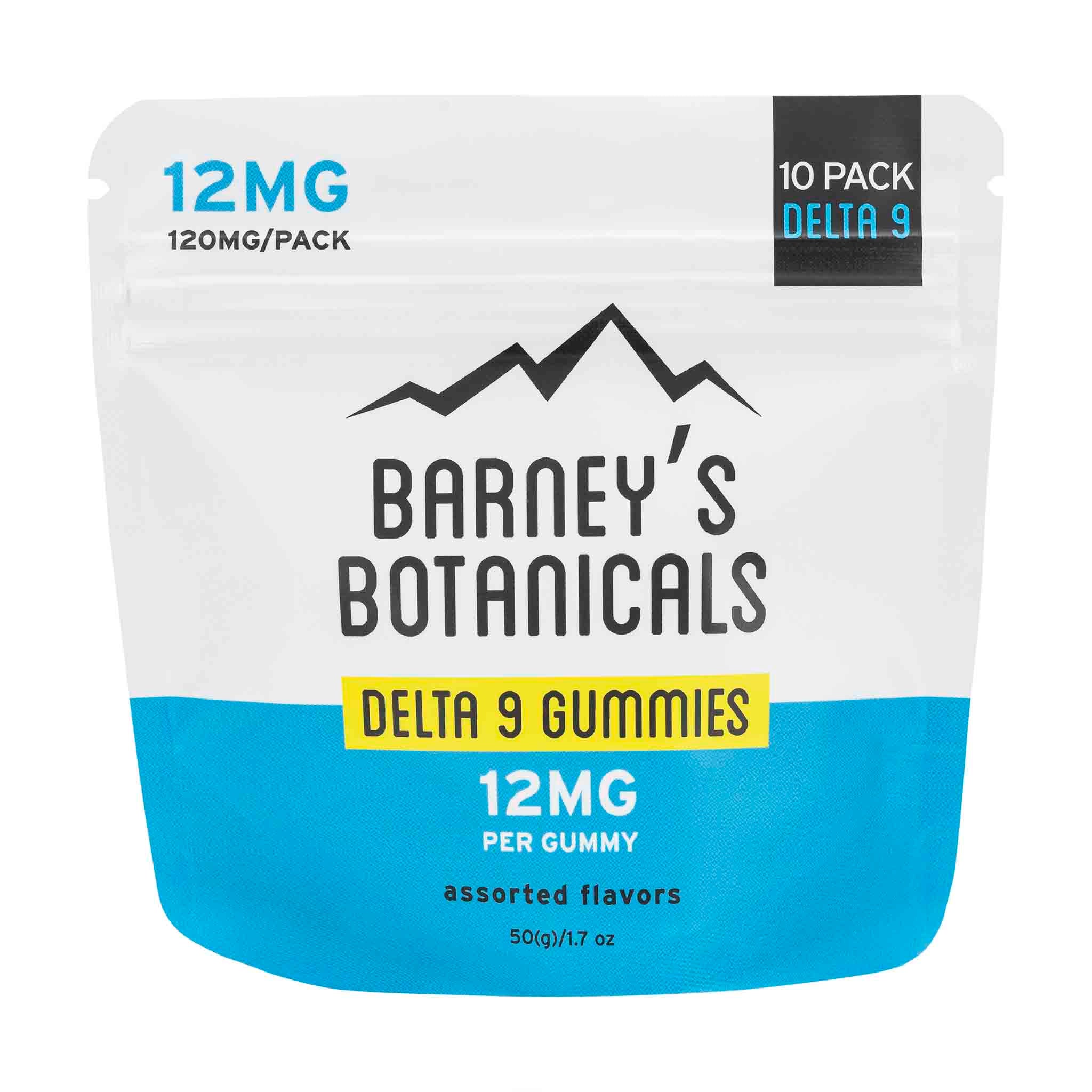 Barney's Botanicals 12MG Delta 9 THC Gummies 10 Pack