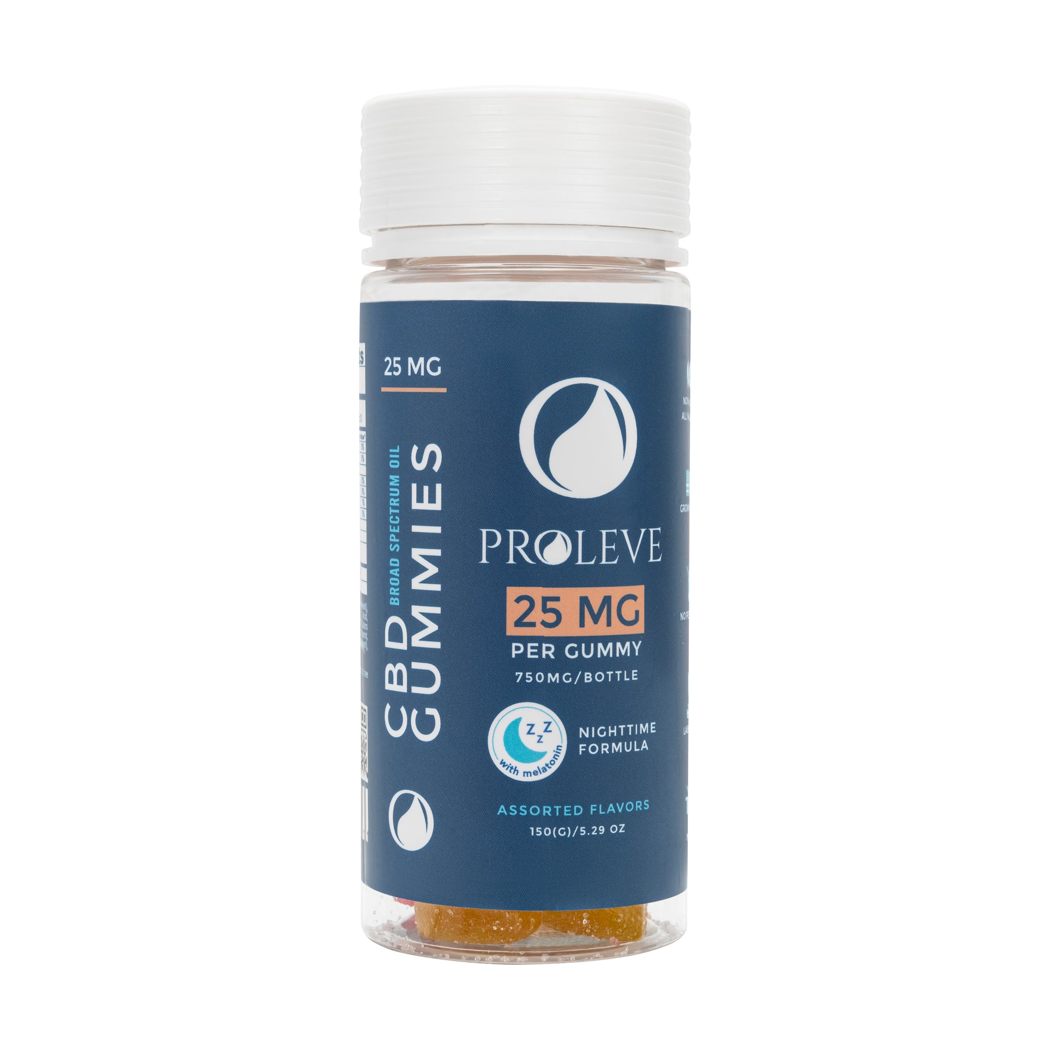 Proleve 25MG Broad Spectrum CBD PM Sleep Gummies 30 Ct Bottle